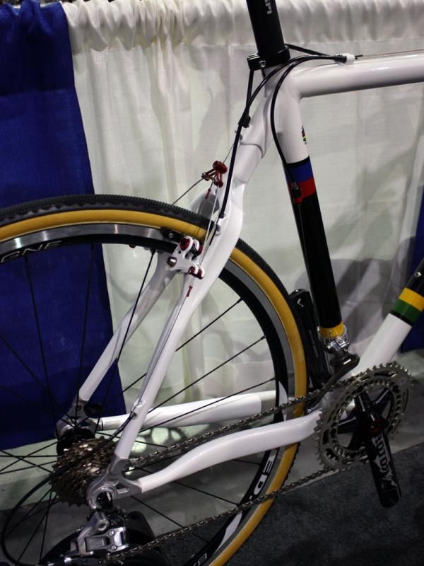 A carbon rear end on this Alan helps soften the ride.