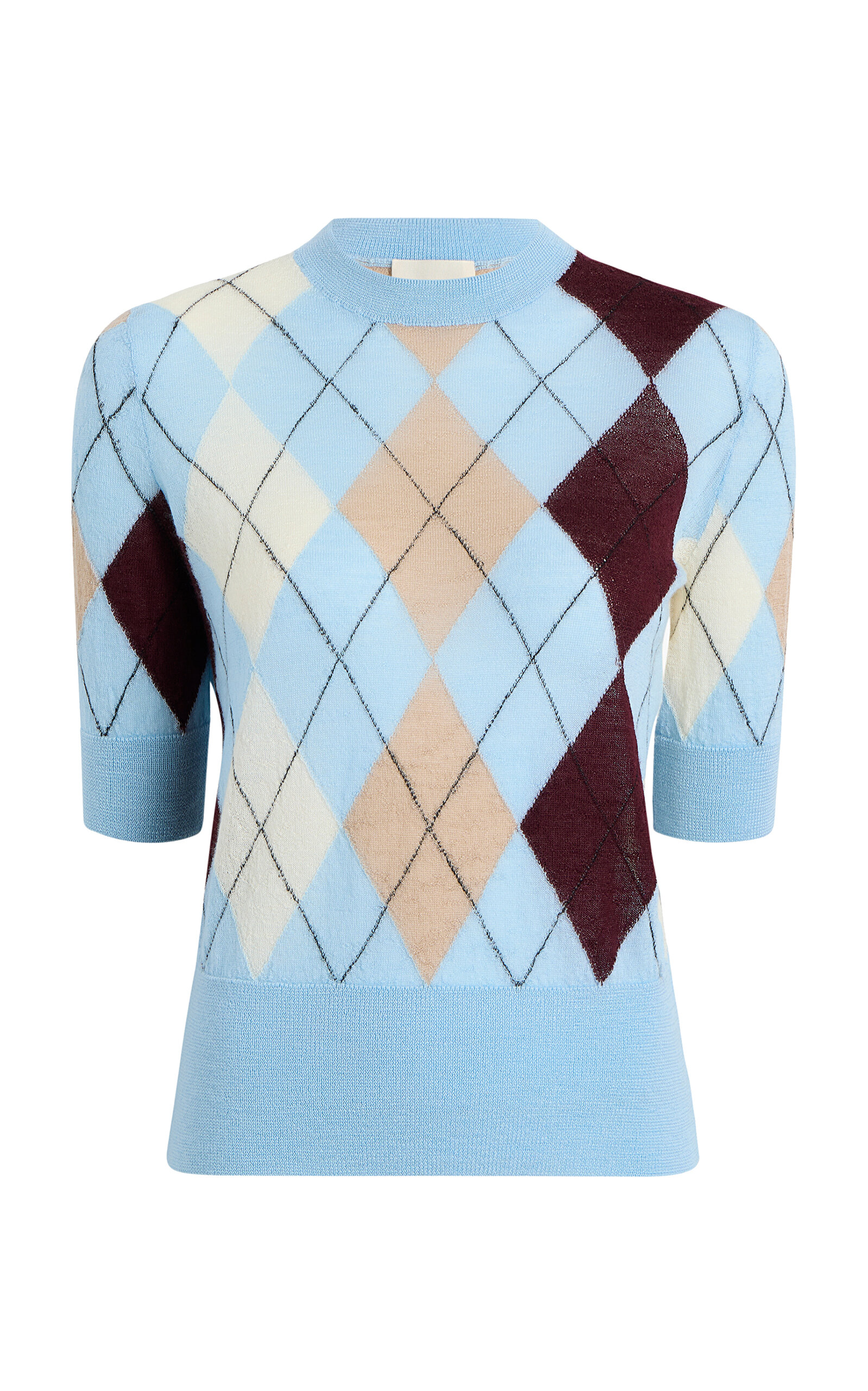 Anders Argyle-Knit Cashmere-Blend Top