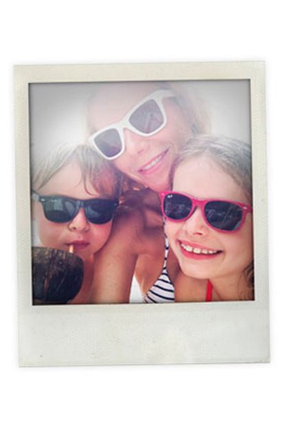 Gwyneth Paltrow and Apple and Moses on holiday in St Lucia