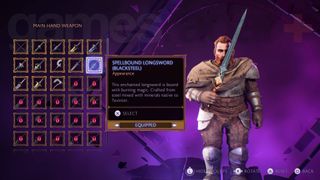 Dragon Age The Veilguard changing appearance of sword