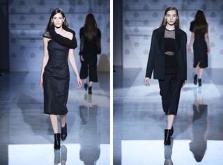 models in black outfits