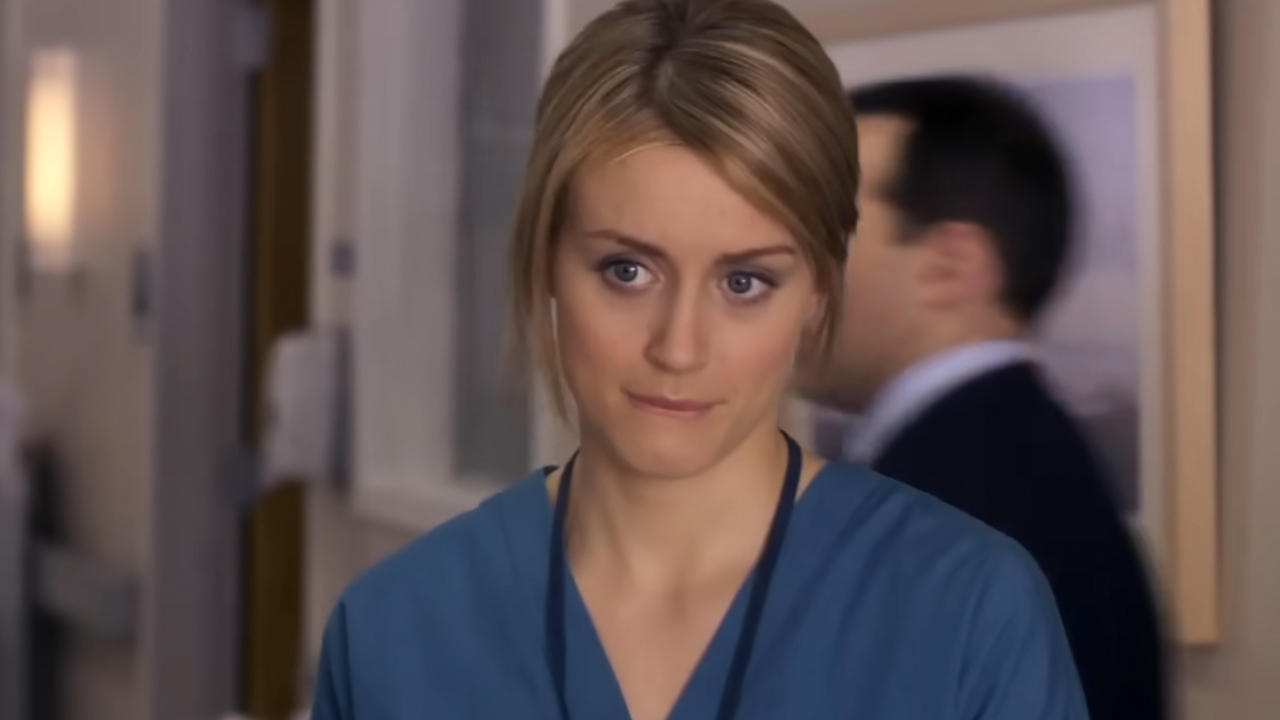 Taylor Schilling looking disappointed in Mercy
