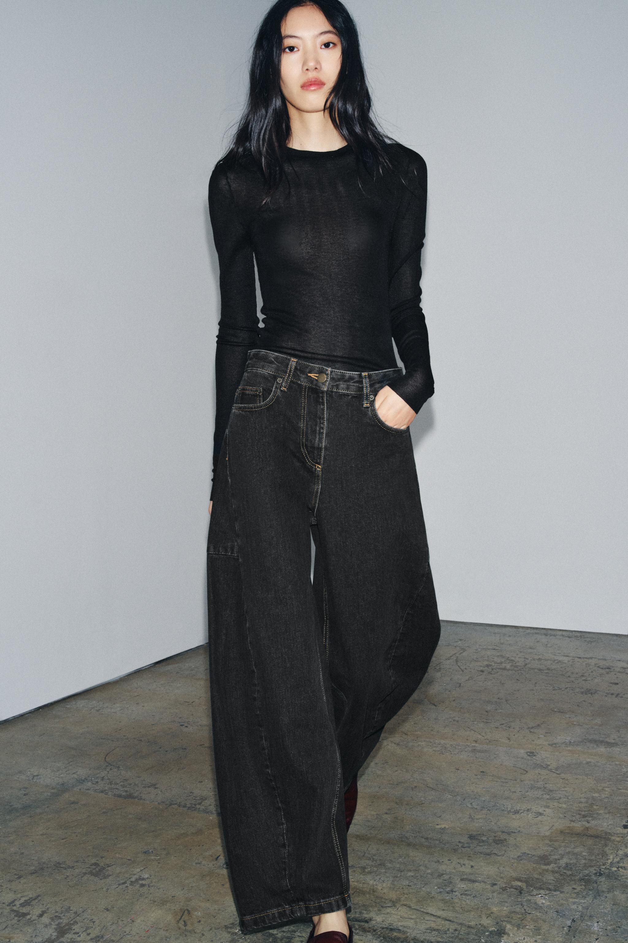 Zw Collection Mid-Rise Barrel Jeans