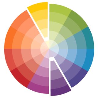 how to use the colour wheel, colour wheel showing contrasting scheme