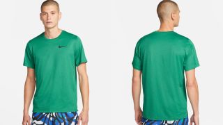 Nike Pro Dri-FIT gym T-shirt front and back views