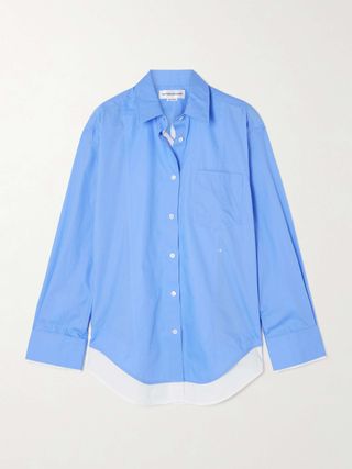 Layered Cotton-Poplin Shirt