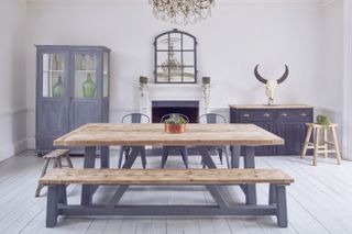 Salvaged Timber Industrial Reclaimed Dining Table from Homebarn