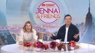 Jenna Bush Hager reacts to Carson Daly on TODAY with Jenna & Friends on November 6, 2025.