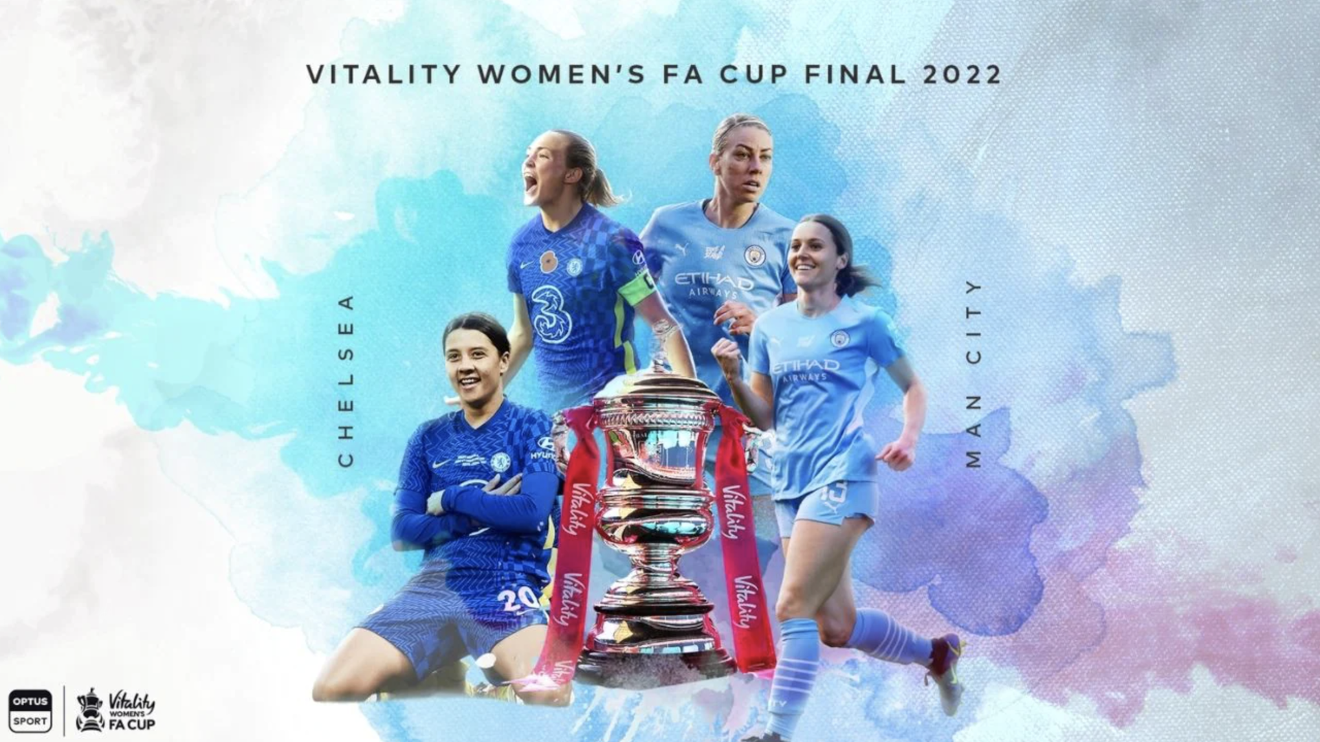 Women's FA Cup Final poster - Chelsea vs Manchester City