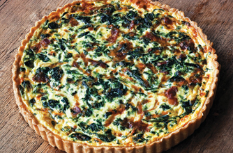 Spinach and bacon tart | British Recipes | GoodtoKnow