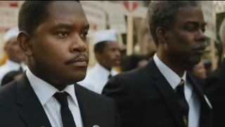 Aml Ameen and Chris Rock in Rustin
