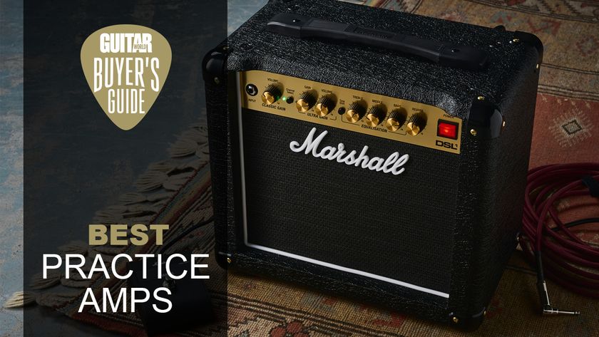 A Marshall DSL1CR practice amp on a rug