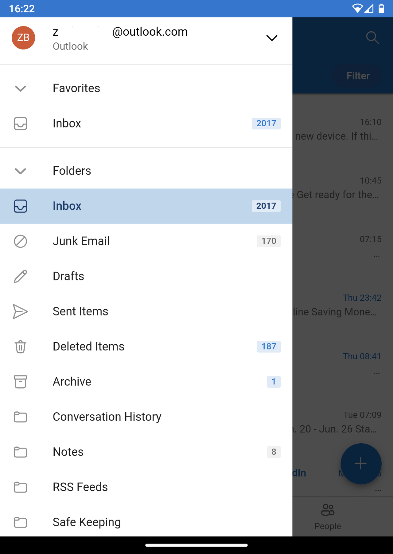 Microsoft Outlook Lite for Android (early)