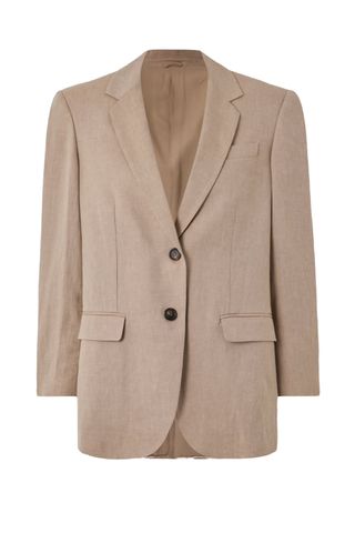 Linen and Wool-Blend Blazer