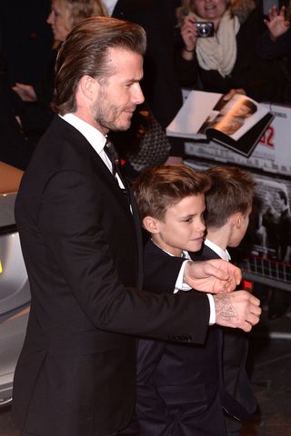 David Beckham With Romeo and Cruz