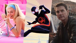 Margot Robbie in Barbie; Miles Morales in Spider-Man: Across the Spider-Verse; Tom Cruise in Mission: Impossible - Dead Reckoning Part One