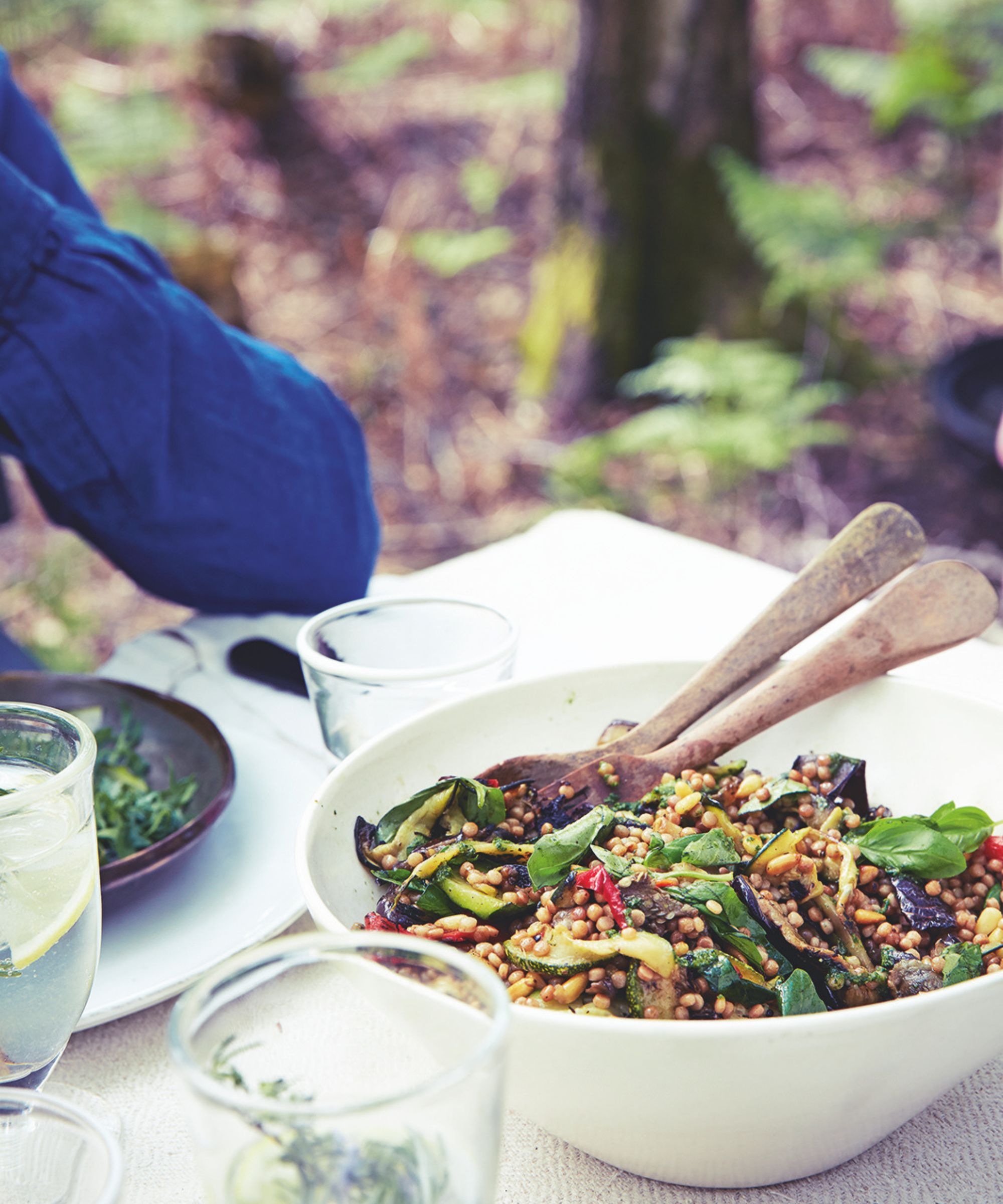 Couscous on table outside