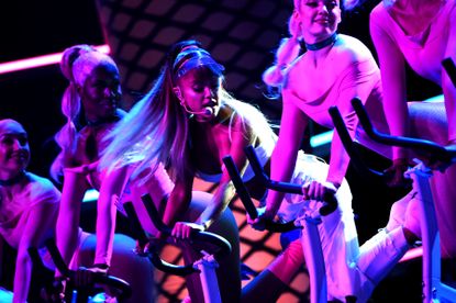 Ariana Grande performs onstage during the 2016 MTV Video Music Awards at Madison Square Garden on August 28, 2016 in New York City, Ariana Grande workout routine