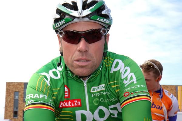 No smiles from Belgian stalwart Niko Eeckhout.