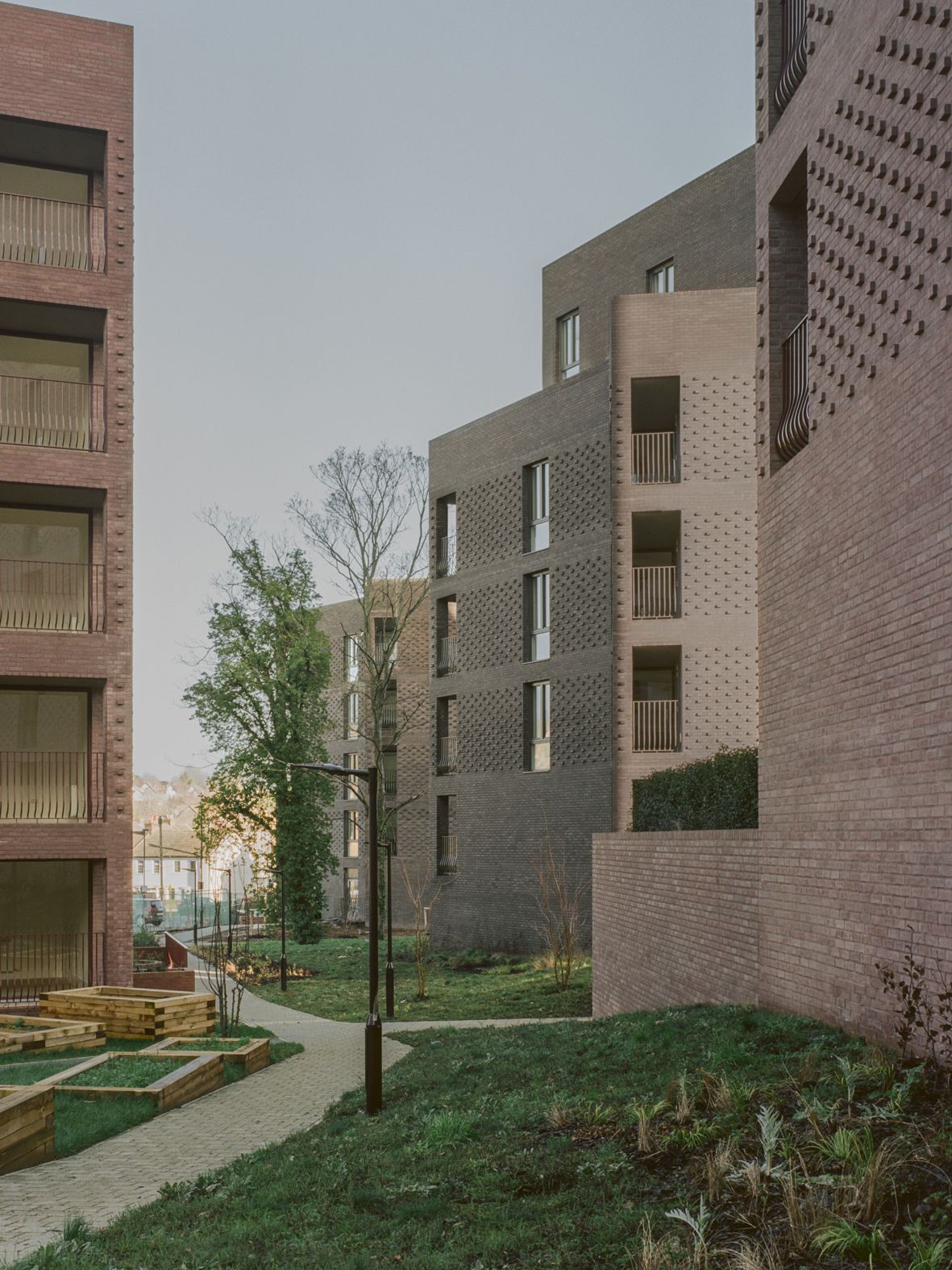 exteriors showing brick volumes of Lion Green Road