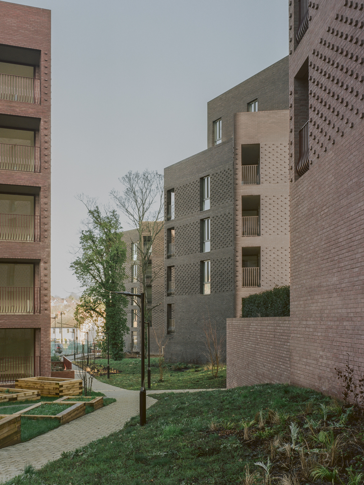 exteriors showing brick volumes of Lion Green Road