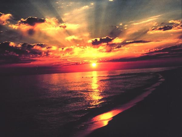 beach, sand, Florida, sunset