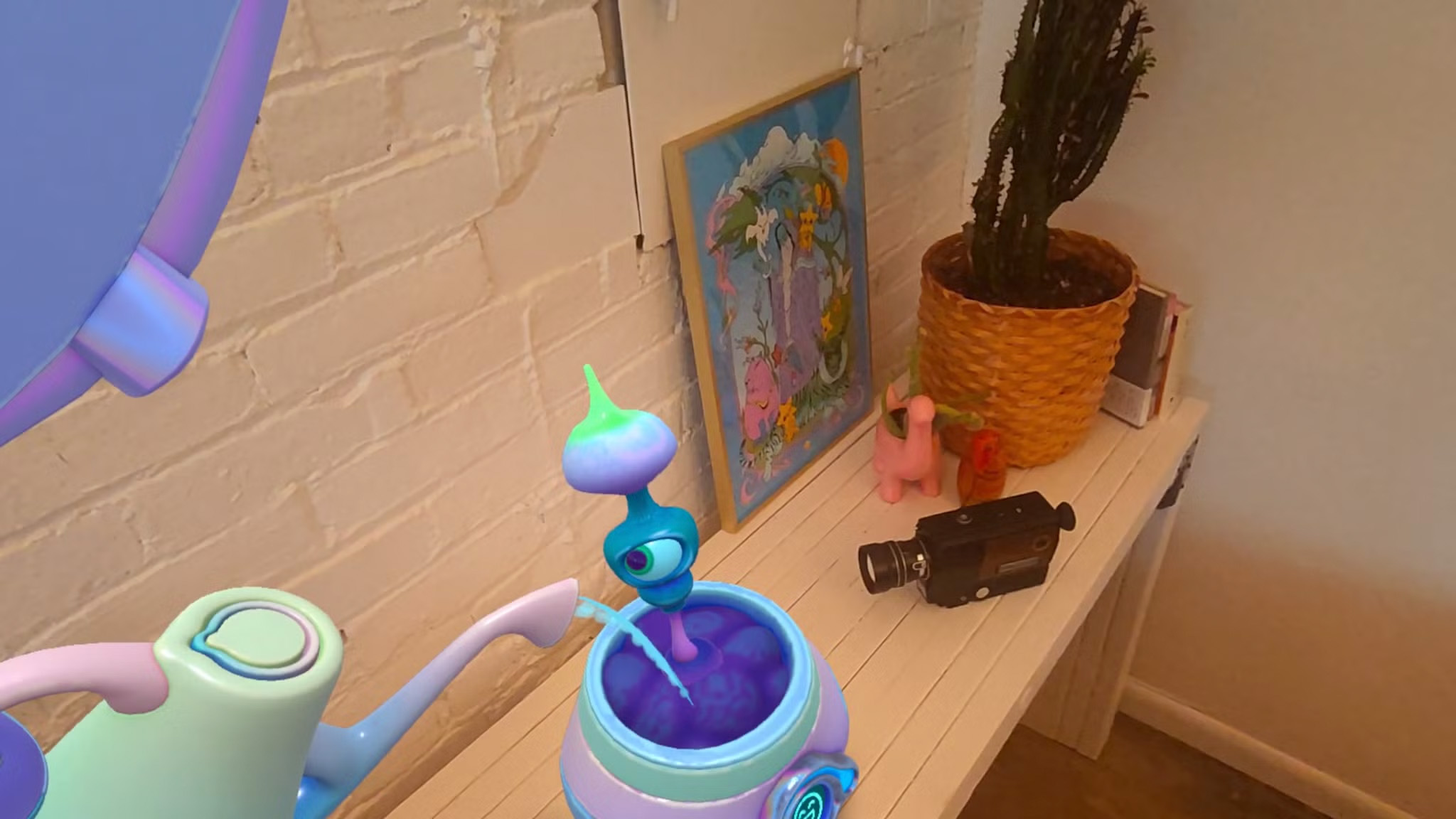 Mixed reality screenshots of Starship Home on a Meta Quest 3