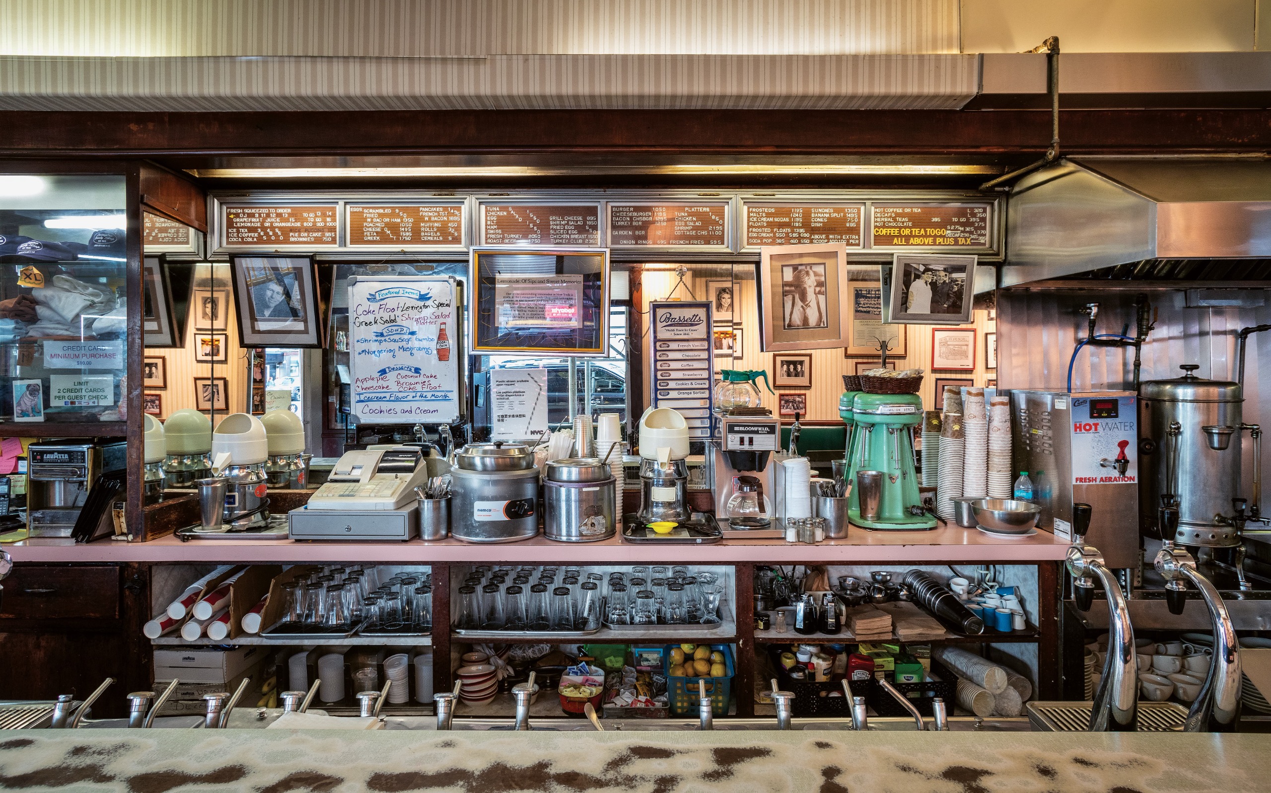 Interior of Lexington Candy Shop, New York.