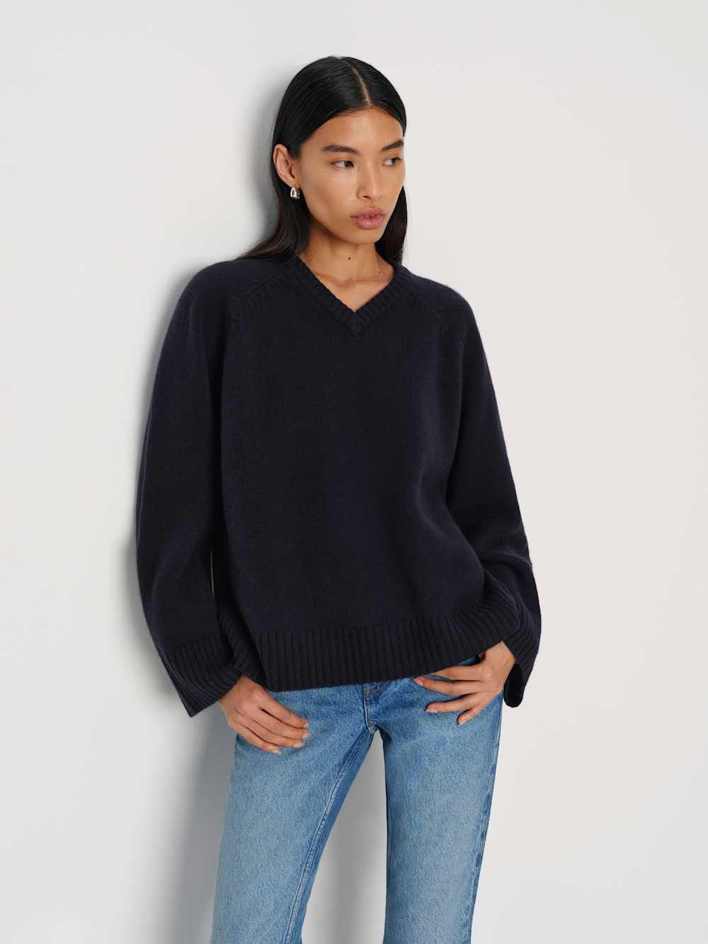 Beth Regenerative Wool V-Neck