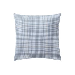 My Texas House Bowie Blue Plaid Stripe Reversible Cotton-Rich Decorative Pillow