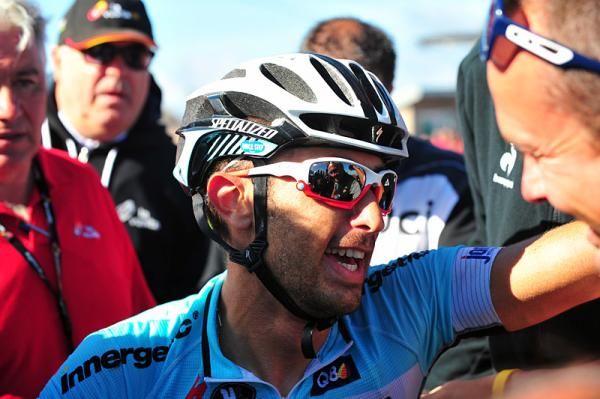 All smiles for Dario Cataldo after his hard-earned victory in the Vuelta's 16th stage.