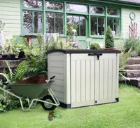 best garden bin storage: Store it out’ Arc Plastic Garden Storage Box 1200L B&Q