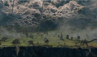 Jurassic World: Fallen Kingdom dinosaurs stampede to the cliffs
