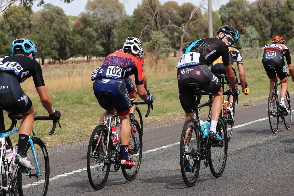 Chris Froome looking back