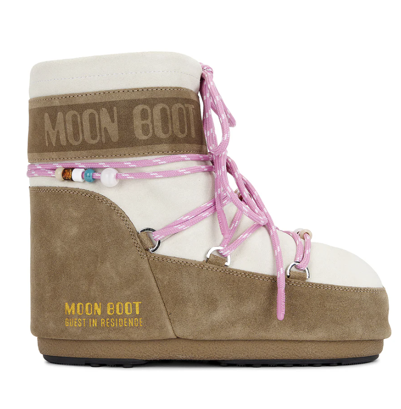 MOON BOOT, X Guest in Residence Low Suede Beads Boot