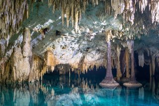 Beautiful view of Cenote Sac Actún