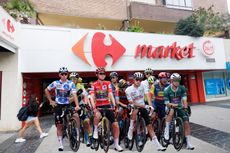 The Vuelta a España outside Carrefour