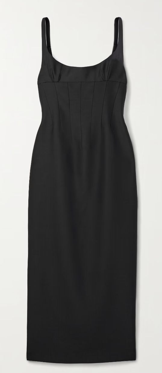Khaite, Lotte wool and silk-blend midi dress