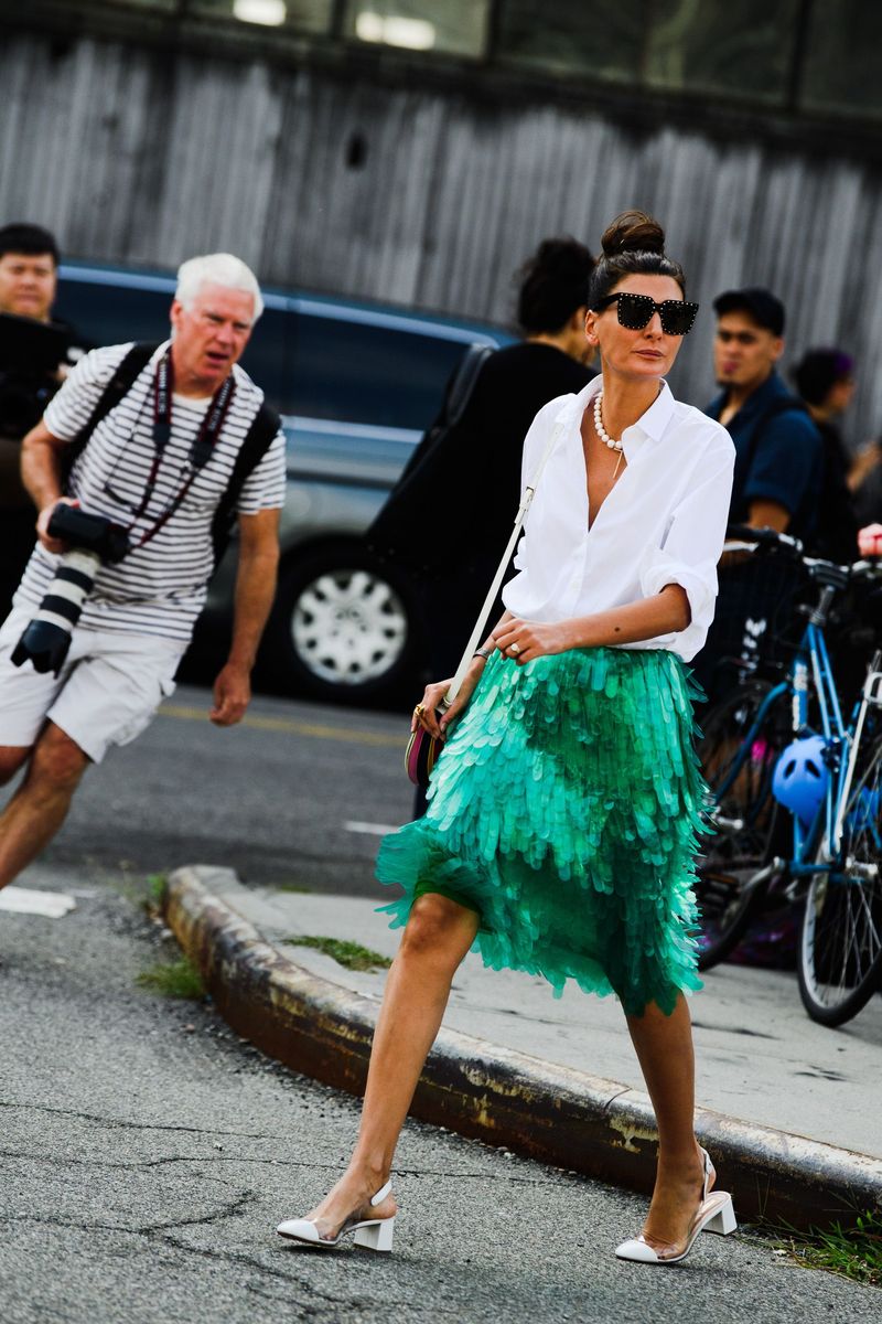 14. Wear Your Button-Down With a Sequin Skirt