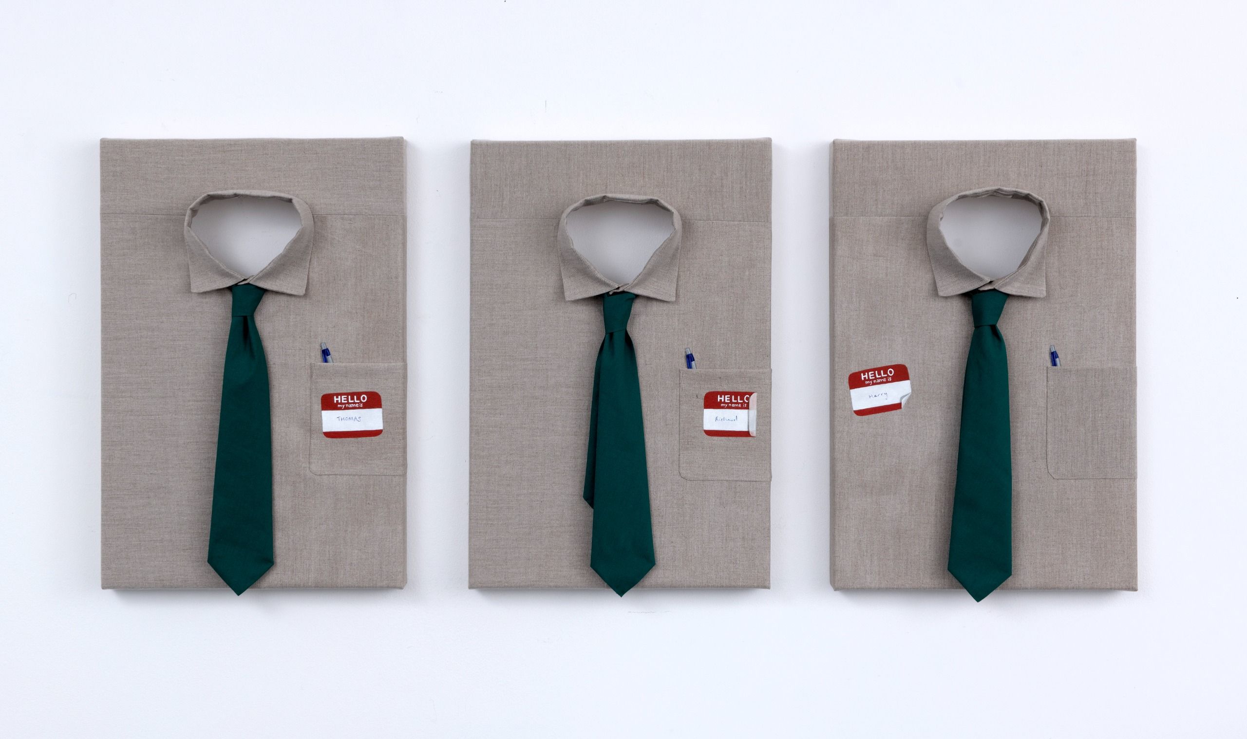 Amelia Cross blends tailoring and painting, with unique and uncanny results