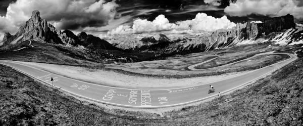 The Passo di Giau was a lonely, quiet place a week after the Giro passed through. The Giro will return in 2012.