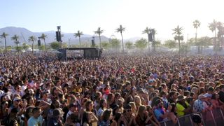 A crowd at the Coachella music festival