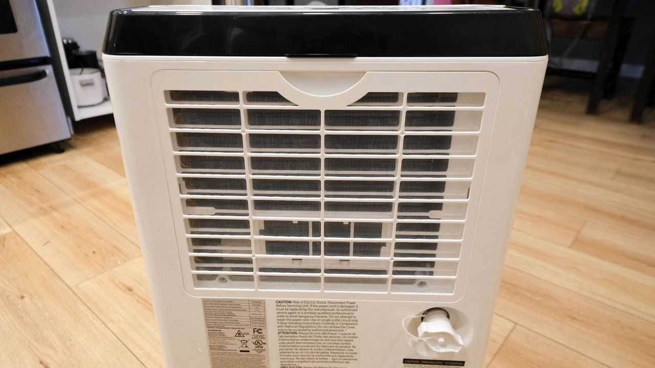 Honeywell 50-Pint Energy Star Portable Dehumidifier in kitchen