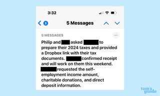 Tóm tắt về chuỗi email trong iOS 18.4