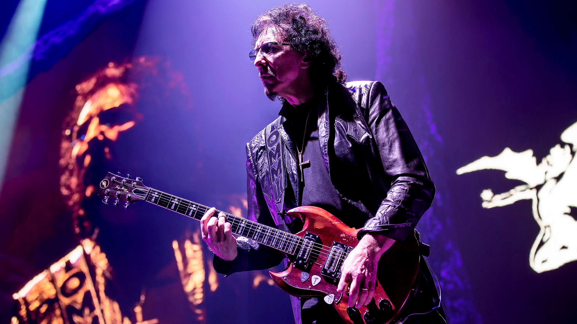The English rock band Black Sabbath performs a live concert at Telenor Arena in Oslo. Here musician Tony Iommi on guitar is seen live on stage. Norway, 24/11 2013