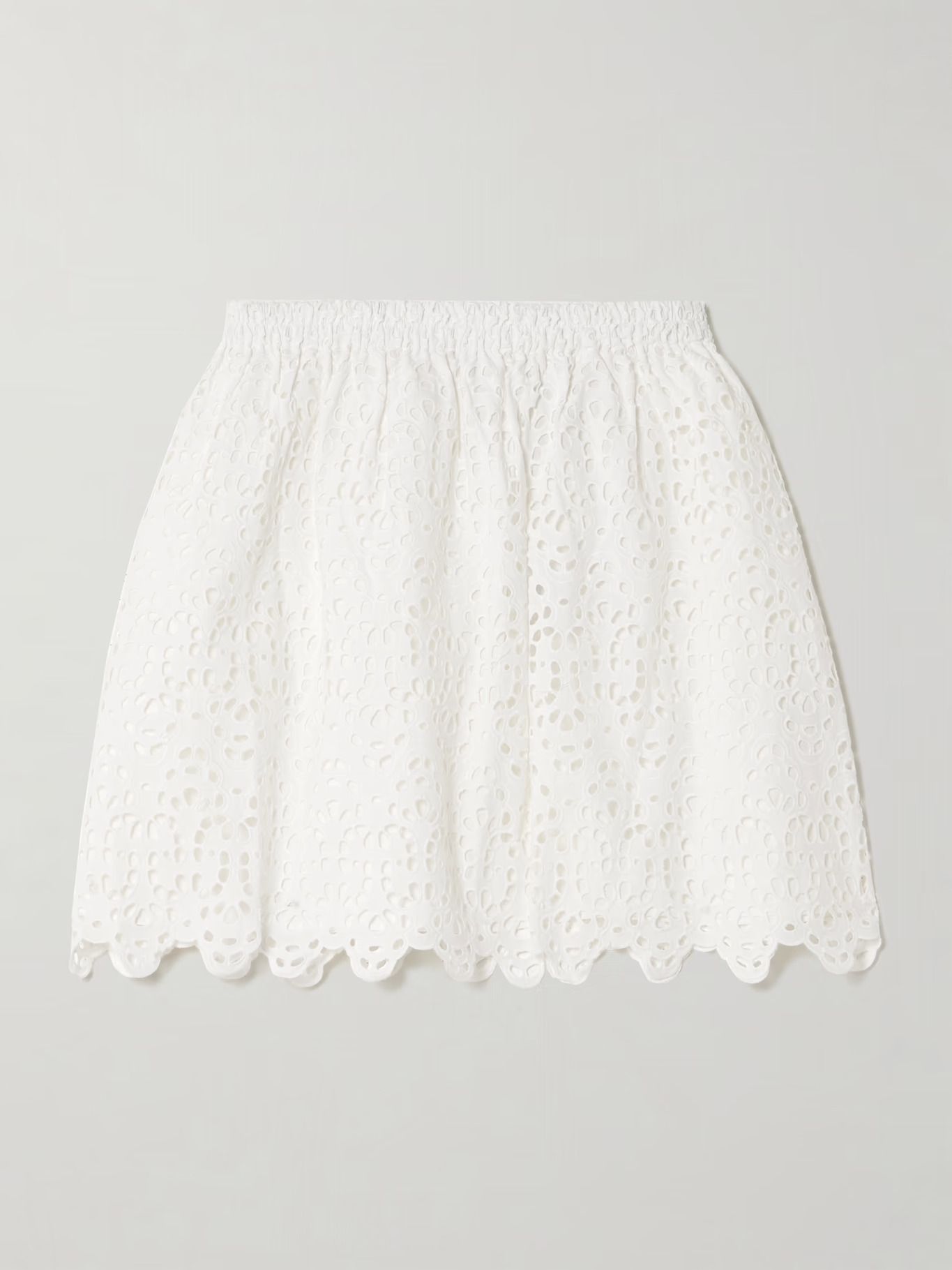 White broderie skirt