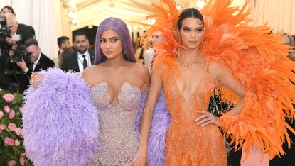 Kylie Jenner and Kendall Jenner attend The 2019 Met Gala Celebrating Camp: Notes on Fashion at Metropolitan Museum of Art on May 06, 2019 in New York City.