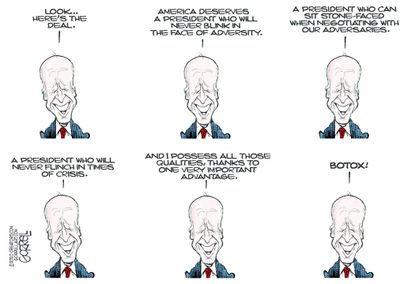Political Cartoon U.S. Joe Biden botox