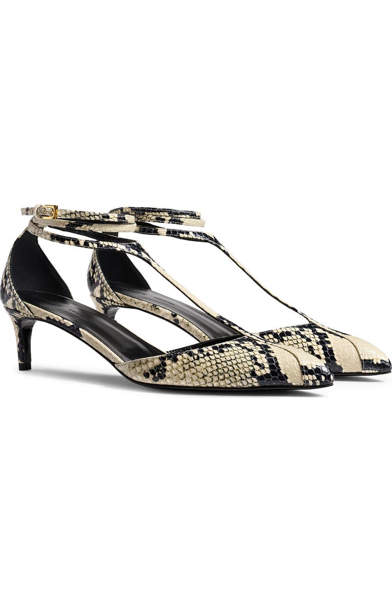 Mia Kitten Heel Pointed Toe T-Strap Pump