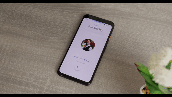 Dismissing phone call with Pixel 4 Motion Sense